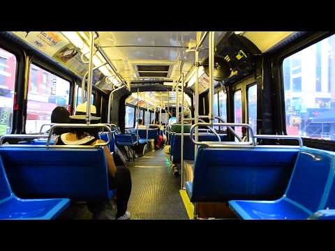 On-Board MTA New York City Bus 2001 New Flyer D60HF 1002 On The M102