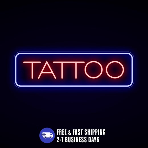 Battery Operated Tattoo LED Neon Sign, Custom Tattoo Studio Decor, Tattoo Parlor Battery Powered Neon Light, Led Tattoo Salon Decor Sign - Etsy