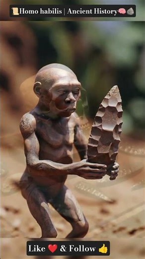 🎯The first tool… the first technology.🧠 🪨”🔖 #HomoHabilis #HumanEvolution#AncientHistory #Prehistory