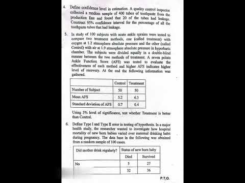 B. Sc. ll 2081 #regular #exam Applied #statistics #tu #question #paper #new #course