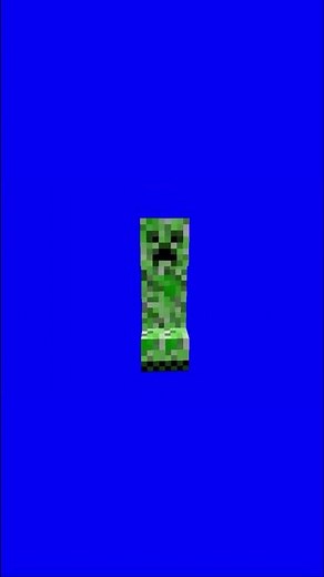 Blue Screen Minecraft Creeper Exploding V1 Short #minecraft