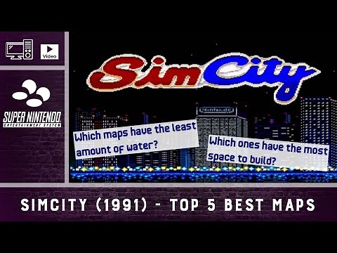 SimCity (1991) - TOP 5 BEST MAPS | SNES