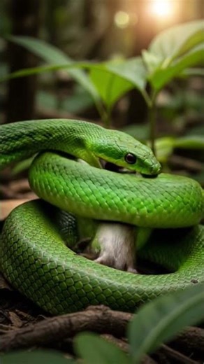 snake eating mouse #animals #snake
