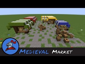 Minecraft Building Tutorial : How to build Medieval Market