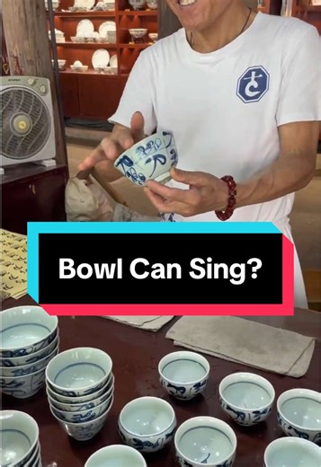 See the end, the porcelain bowl can sing~#ceramics #amazing #handmade #fyp #blueandwhite