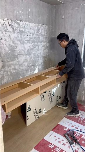 Desk Frame & Drawer Cabinet Assembly | Modular Wooden System #wood