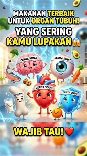 Makanan Terbaik untuk Organ Tubuh! ❤️🧠 Rahasia Jantung, Otak & Imun Tetap Sehat