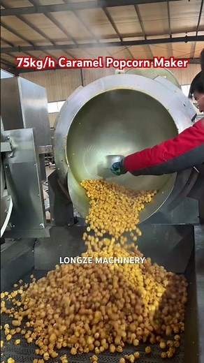 75kg/h Caramel Popcorn Maker Machine Large Capacity Popper #popcornmachine #machine #popcorn