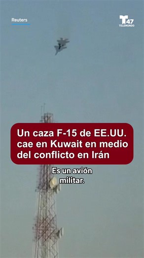 Impactante video muestra un caza F-15 estadounidense cayendo en Kuwait; piloto logra eyectarse #usa #Iran #F15