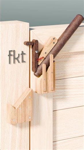 Simple Wooden Sliding Door Latch Using Drop Rod