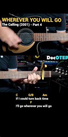 Wherever You Will Go - The Calling (2001) Easy Guitar Chords Tutorial with Lyrics Part 4 SHORTS