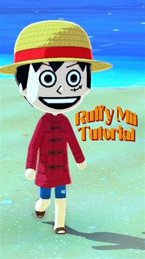 Ruffy Mii Tutorial in #tomodachilife 🏴‍☠️