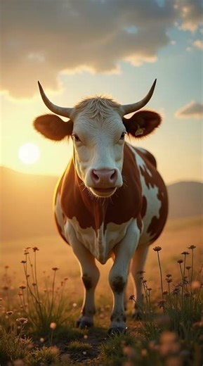 A human voice… from a cow? 🐮❤️ #singing #cuteanimals #gottalent #viral