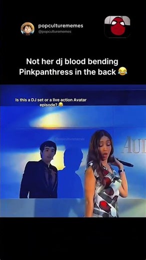 her dj bloodbending in the back has the internet wheezing 😂 #pinkpantheress