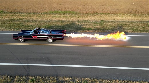 This Perfect 1966 Batmobile Replica Has Working Weapons and a Flamethrower Exhaust