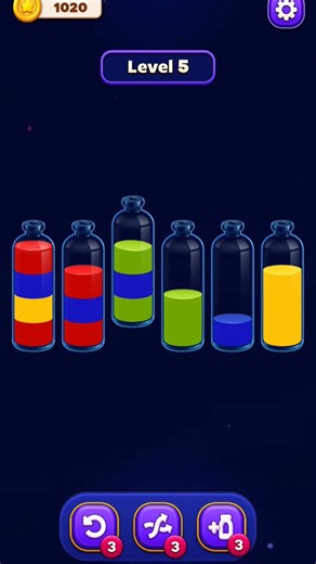 Water Sort Puzzle Level 5 Clear! 🧪✨ Can You Solve This? #shorts