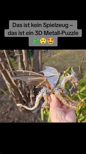 Dieses 3D Metall-Puzzle ist einfach episch 🐉 Aus vielen kleinen Metallteilen entsteht Schritt für Schritt ein detailreicher Drache. Perfekt für Modellbau-Fans und Fantasy-Liebhaber 🤩