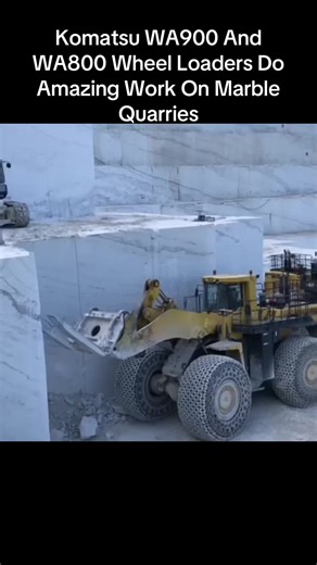 Part 1: Komatsu WA900 And WA800 Wheel Loaders Do Amazing Work On Marble Quarries #megamachineschannel1 #caterpillar #construction #1m #trucks