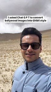 7.2K views · 75 reactions | Chat GPT-4 can now convert your images into Ghibli anime style  Step 1: Go to ChatGPT and select GPT-4 or above model Step 2: Upload the image you want to convert Step 3: Give the prompt ‘Convert the uploaded image into ghibli anime style’ Step 4: Download ✨ Follow @vdmsocial for more Ai tips | Vidit Mehrotra | Facebook