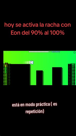 Eon Geometry Dash: cómo activar la racha 90%→100% (práctica)
