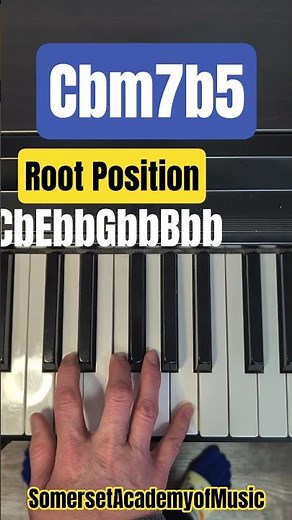 C Flat Half Diminished 7th Chord Piano Inversions #pianotutorial #diminished7