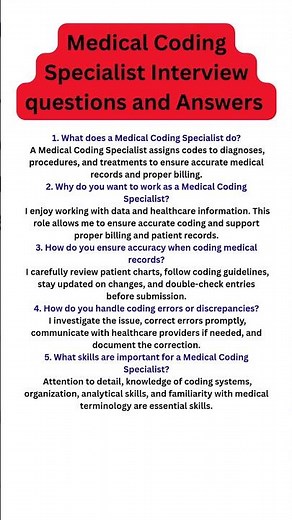 Medical Coding Specialist Interview questions and Answers | How to PASS your Interview