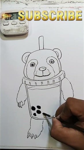 Gambar Anomali Boba Panda dalam 5 menit #brainrot #anomali #drawing