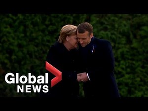 Powerful show of unity from Merkel, Macron to mark centenary of the end of WWI
