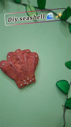 diy seashell 🌊 🐚🌷✨️#aesthetic #diy #youtubeshorts #viral #craft#art #painting #shorts #trending