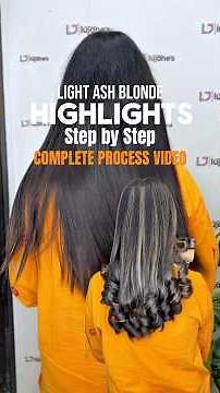 Light Ash-Blonde Hair Highlights - Step by Step 🔥 #hair #hairhighlights #youtubeshorts #shorts