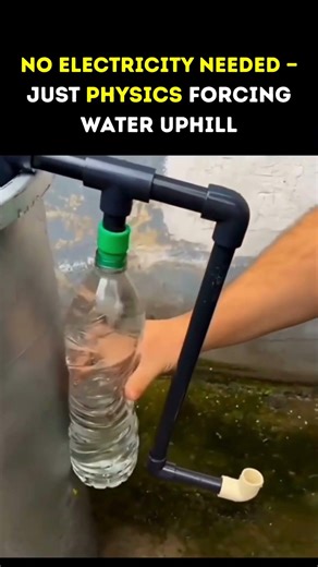 NO ELECTRICITY NEEDED -JUST PHYSICS FORCING WATER UPHILL #physics #fluidmechanics #vcankanpur
