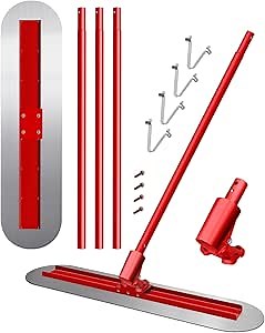 Concrete Bull Float Finishing Tools with 4 x 71 Inch Aaluminum Alloy Extension Handles and 48 x 12 Inch Bull Float Concrete Float Trowel, Bull Float Concrete Finishing Tools for Ground Leveling