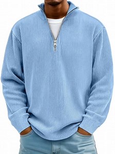 Experience the difference that true quality makes. This sweater, made from 100% premium cotton, feels wonderfully soft against your skin – no synthetic fibers, no compromises. The distinctive ribbed texture gives the classic design a modern twist, while the natural material breathes and regulates your temperature. Timelessly elegant, endlessly versatile, and wonderfully comfortable to wear. | André Ferran Menswear