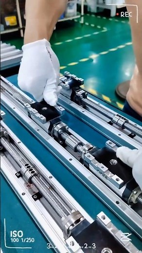 dual slider built in ball screw linear stages #linearmotion #linearactuator #manufacturing #factory