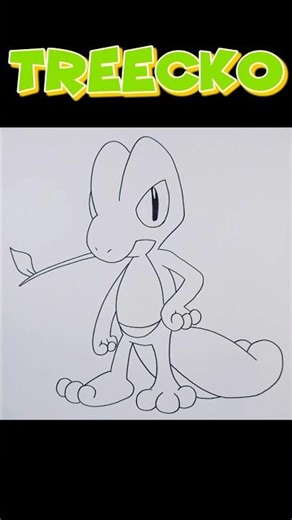 How to Draw Treecko | Pokémon #treecko #drawingvideo #drawingtutorial #shorts