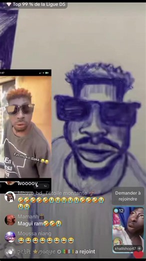 #tiktoklive #livehighlights #senegalaise_tik_tok #dessin ibou rew na😂😂😂