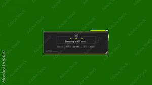 HUD Futuristic Interface Window - Confirmation Message Template, Warning Message, Digital Alert, Error HUD Hi-Tech Technology, System Failure Text and Sign Display on Greenscreen Background