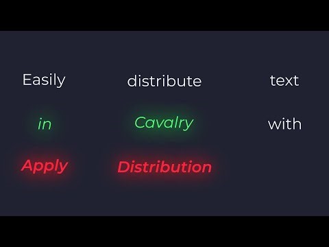 Easily distribute text in Cavalry with Apply Distribution