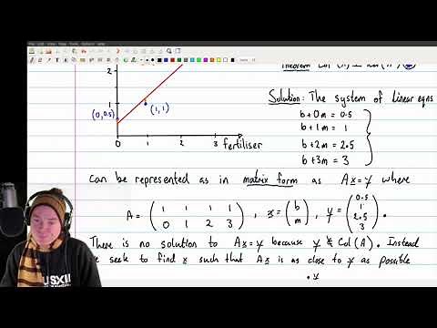 Finding the line of best fit with linear algebra