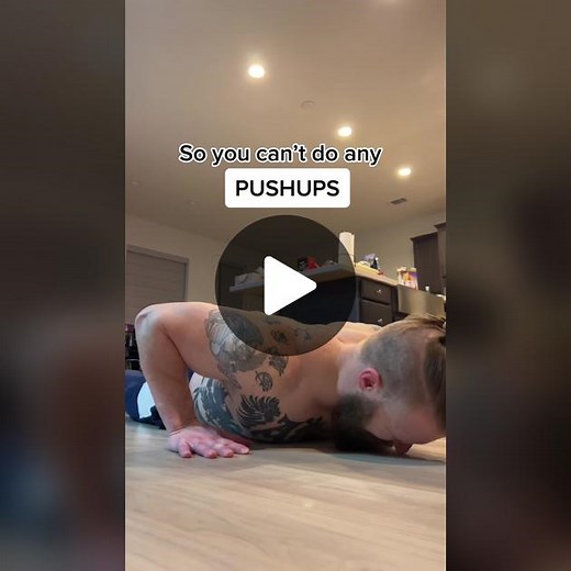 Negative pushups are the best for building to pushups. Cant do them? Try knee pushups. #beginnerworkout #fitnesstips