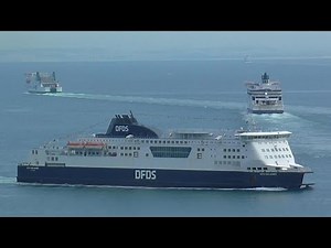DFDS, P&O & Irish Ferries at Dover - Calais Seaways last day - 4th August 2021