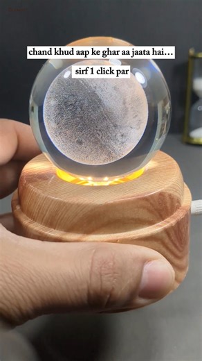 360° Rotating Crystal Sphere LED Moon Lamp – Premium Mood Lighting for Home & Office