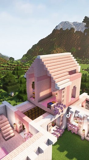 Minecraft Ultimate Cherry House🌸 #minecraft #minecraftbuilding #minecraftbuilds #minecrafttutorial