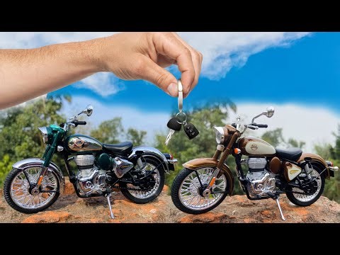 Royal enfield classic 350 chrome emerald green | Medallion Bronze | Scale 1:12 Model 🤩⚡