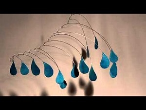 Rain Drops Kinetic Mobile Sculpture Mobile Art by Carolyn Weir of Skysetter Designs