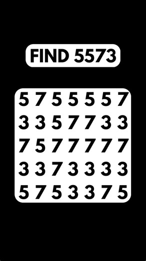 Can you spot the number 5573 within 5 seconds!