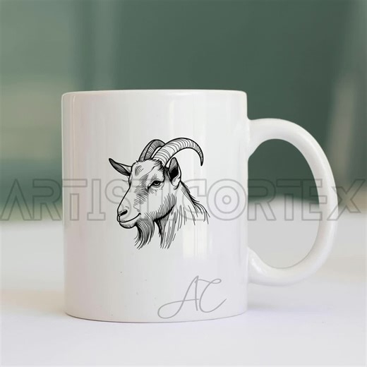 Delicate Goat SVG Bundle, Goat Line Art PNG, Floral Goat Face Clipart, Hand Drawn Goat Pictures for Print and Engraving - Etsy