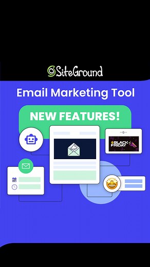 Exciting news! ✉️ 🎉 Our Email Marketing tool got even more awesome! 😎 We've added some cool new features to make your emails pop, make an impression, and turn readers into loyal customers. 🔗 Read more about what's new at: https://stgrnd.co/newemktfeatures ⏳ Psst…. Now with an exclusive offer, SiteGround clients can start with 80% off Email Marketing for a limited time only. #SiteGround #EmailMarketing #Email #Marketing #EmailMarketingTool #LimitedOffer | SiteGround