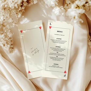 Deck of Cards Wedding Dinner Menu Template, Vegas Lucky in Love Canva -LA10 - Etsy Canada