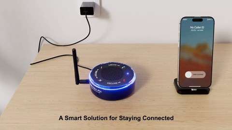 Phone Ringer Amplifier for Hearing Impaired & Seniors, Bluetooth Cell Phone Loud Amplifier with Flashing Lights, Upgrade Speaking Directly 3-Mode Adjustable Receiver, External Ringer for Cellphone